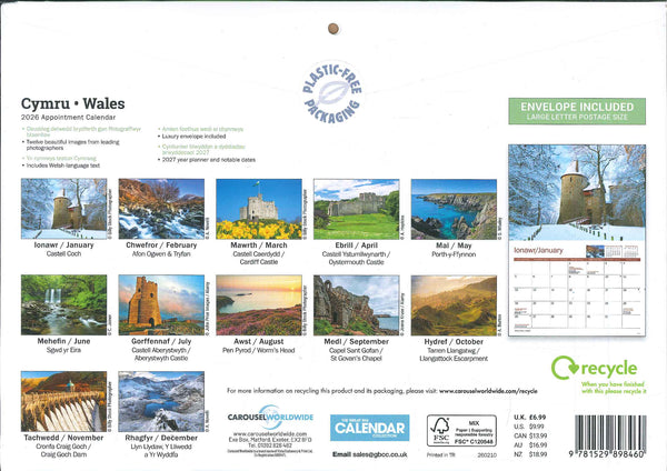 'Cymru/Wales' - Calendr Apwyntiadau 2026