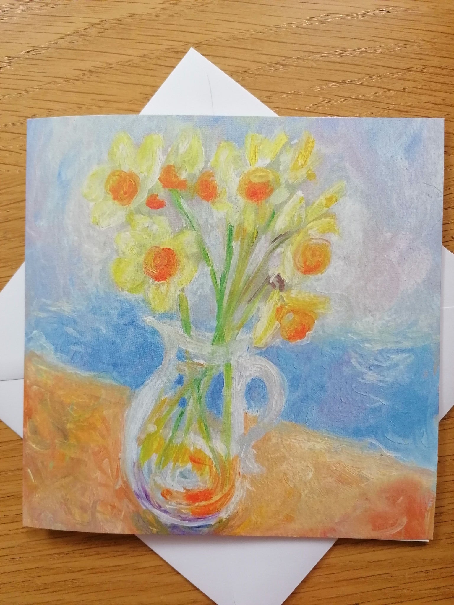 Cerdyn Cyfarch Unigol - 'Glorious Daffs'