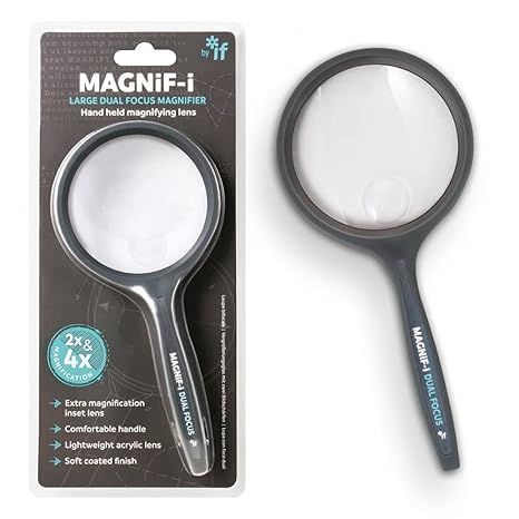 'Magnif-i Large Dual Focus Magnifier'- Chwyddwydr mawr deuol