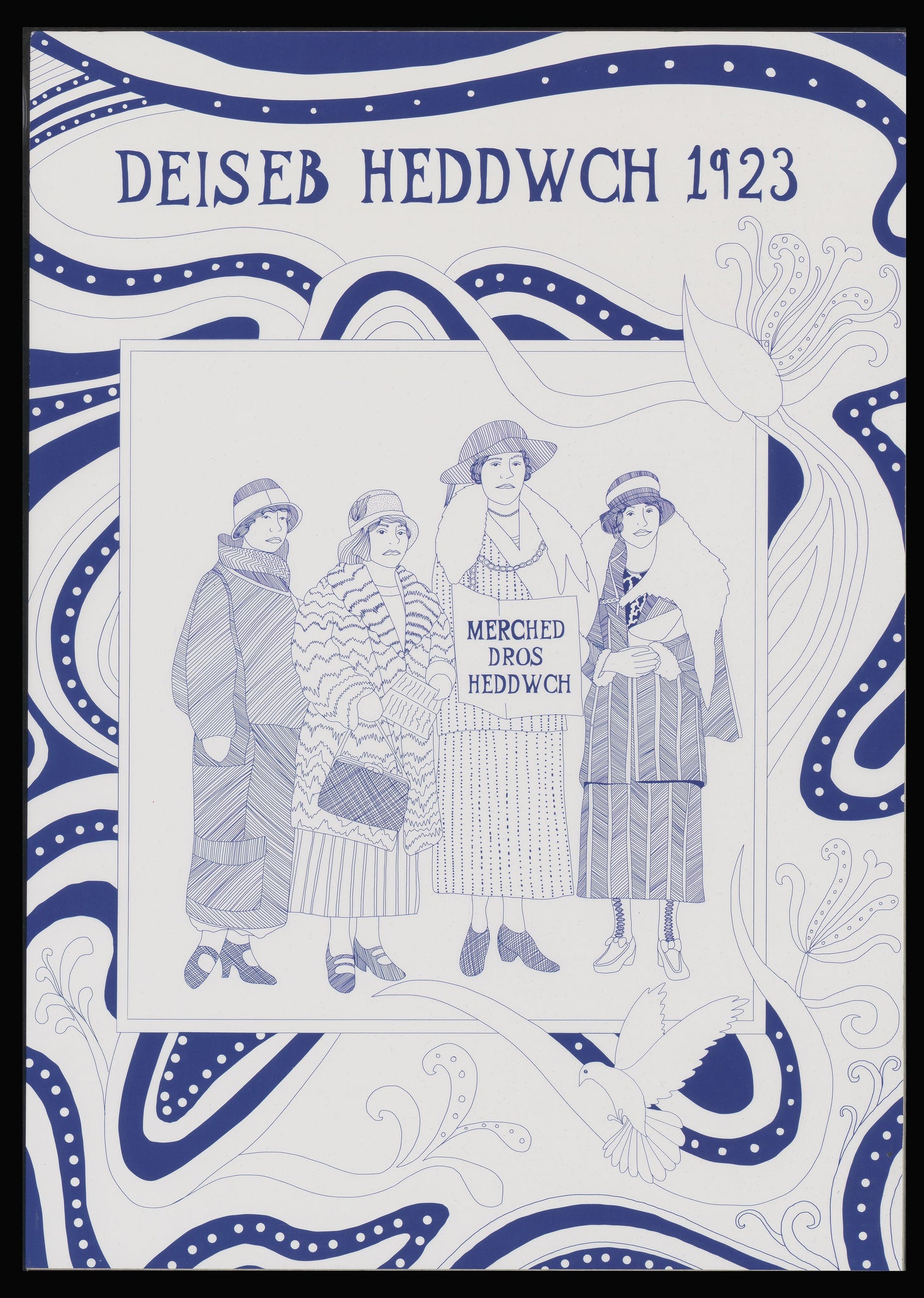'Deiseb Heddwch 1923' (Womens Peace Centenary 1923) Poster by Efa Lois