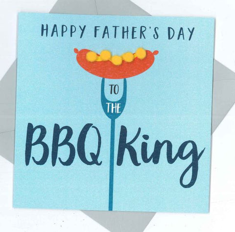 Father's Day greetings card - 'BBQ King' Design
