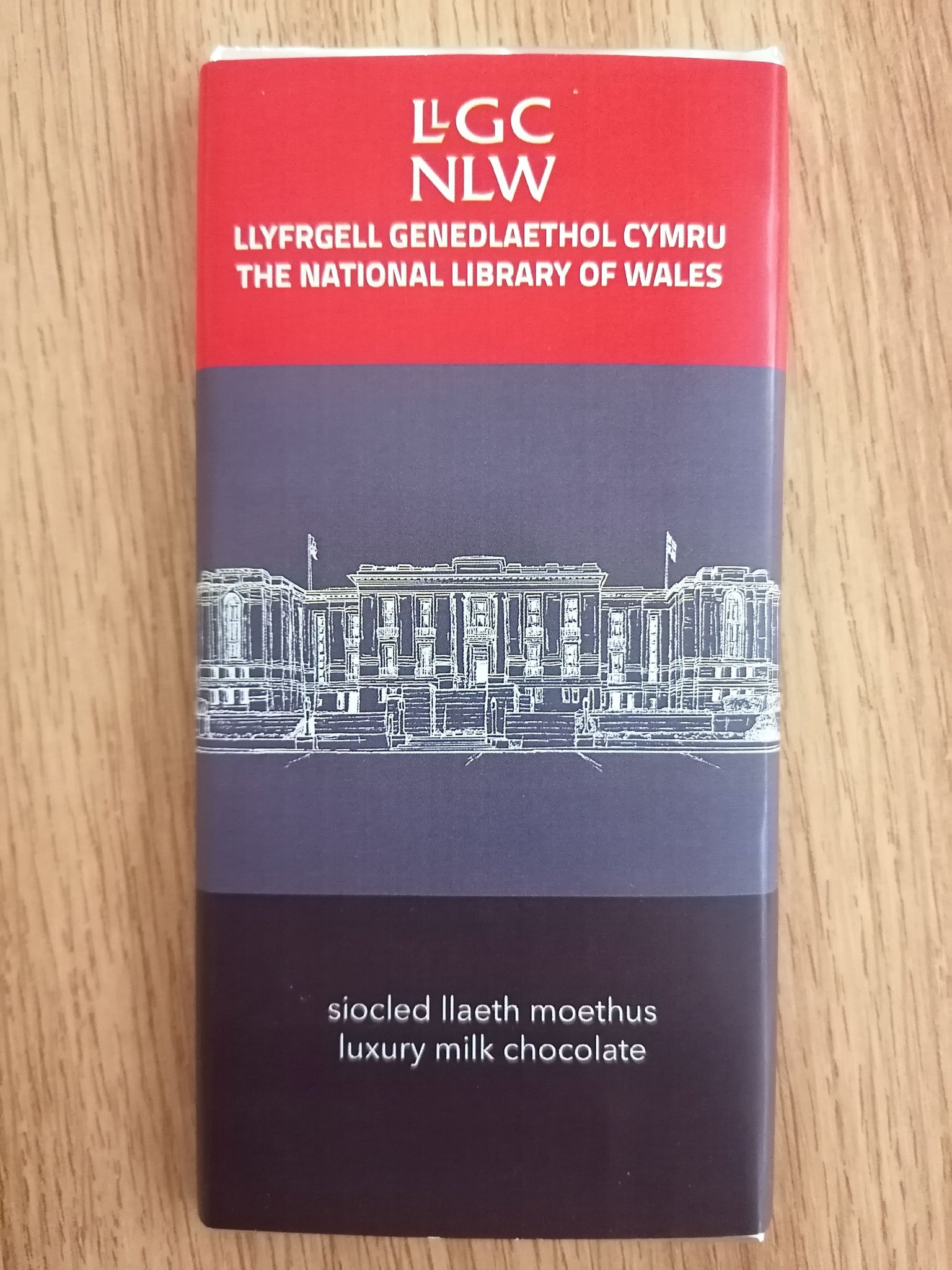 'National Library of Wales' Luxury Milk Chocolate Bar