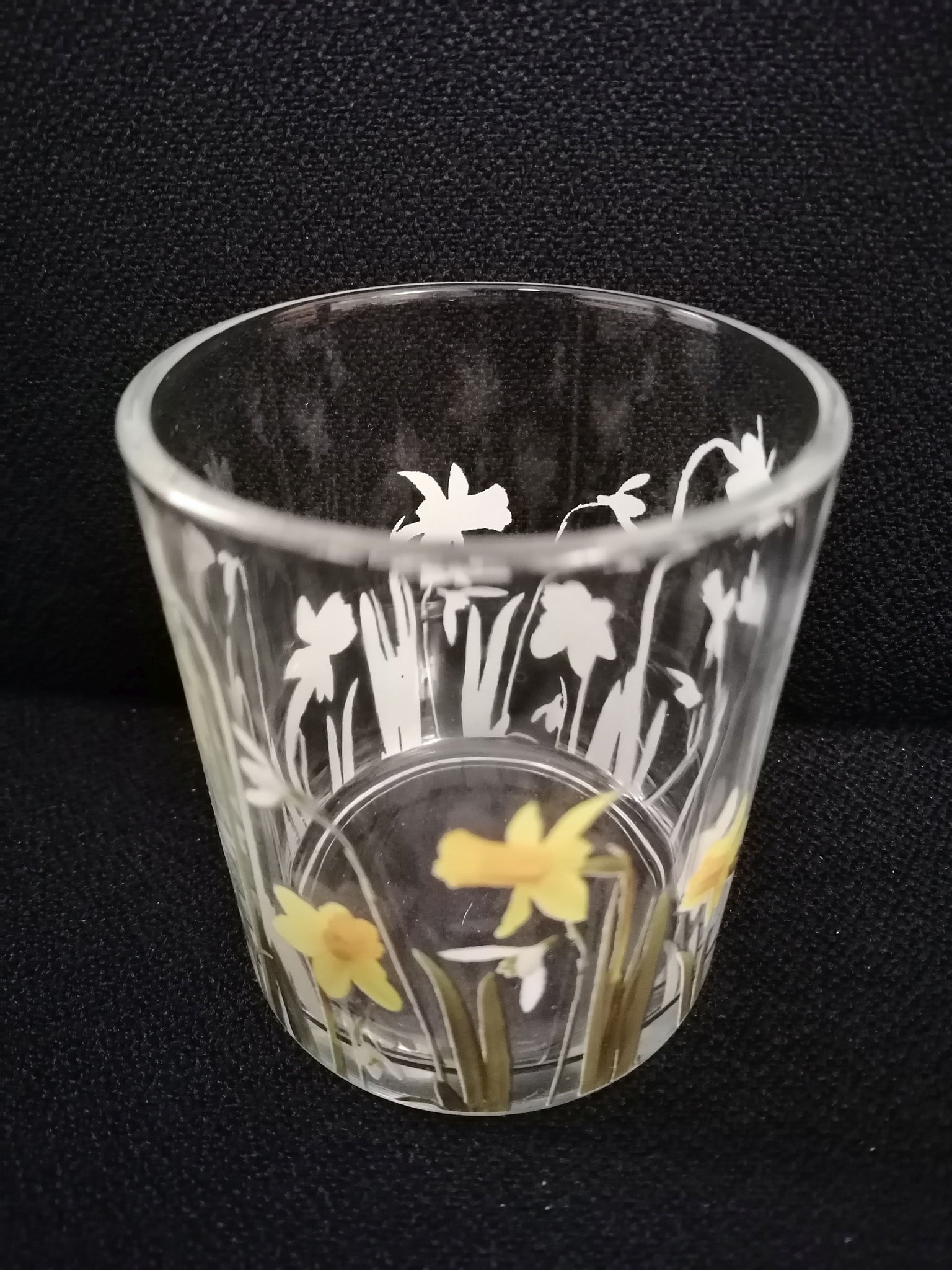 Glass Candle Holder - 'Spring Flowers'