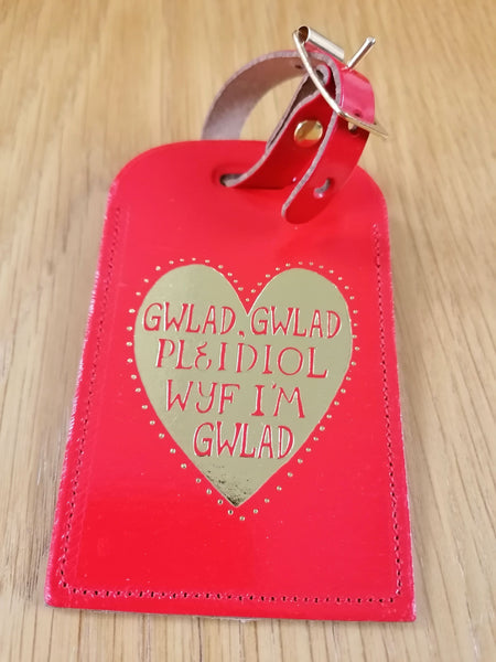 'Gwlad, Gwlad Pleidiol wyf I'm Gwlad' Luggage Tag