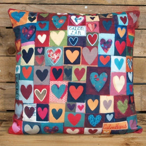 'Hearty Calon Lân' Velvet Cushion Cover by Lizzie Spikes