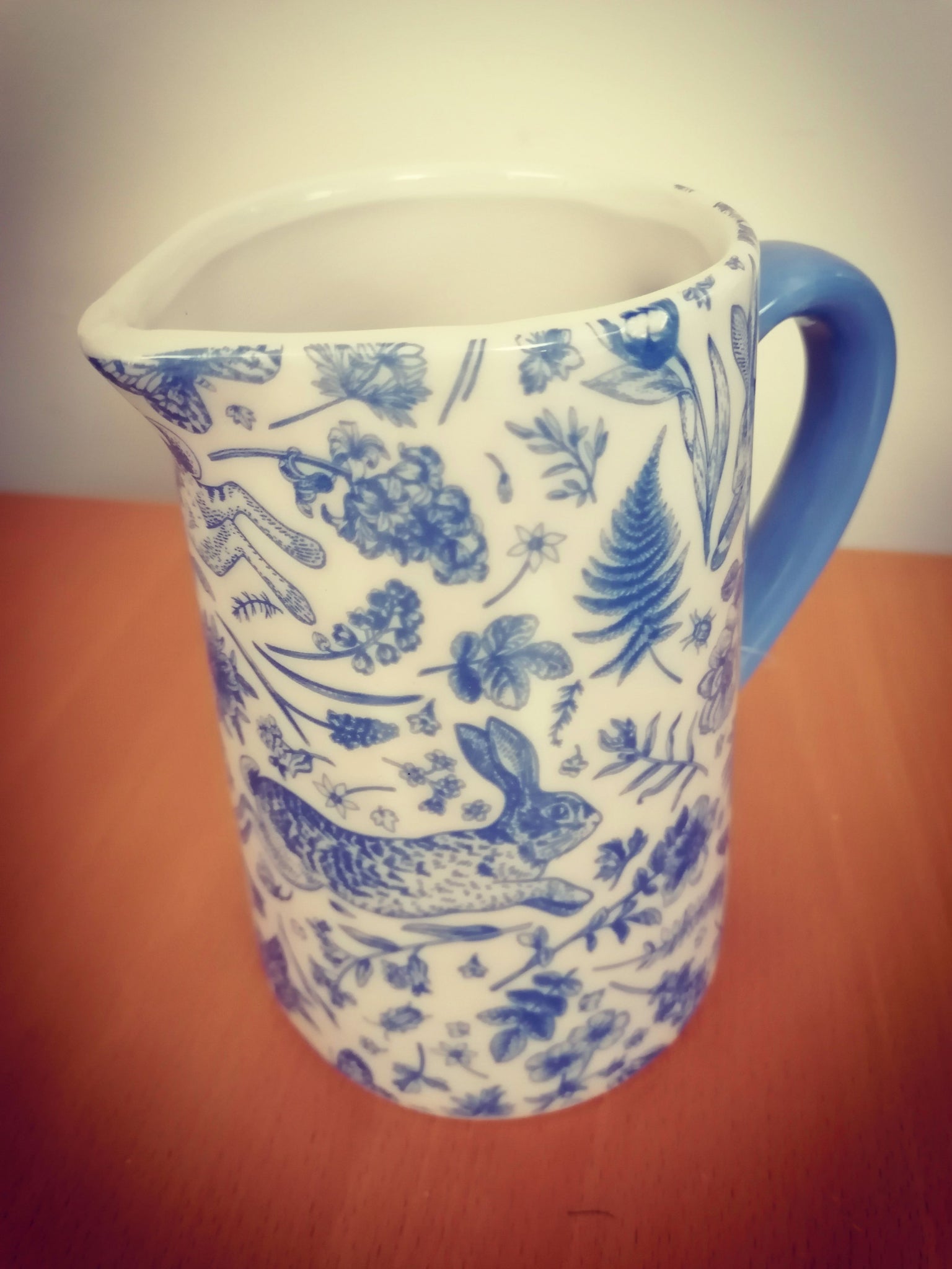 'Blue Hare and Floral' Jug - Large