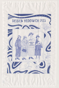 'Deiseb Heddwch 1923' (Womens Peace Centenary 1923) Tea Towel by Efa Lois