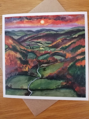Individual card 'Melindwr Valley' by Lizzie Spikes
