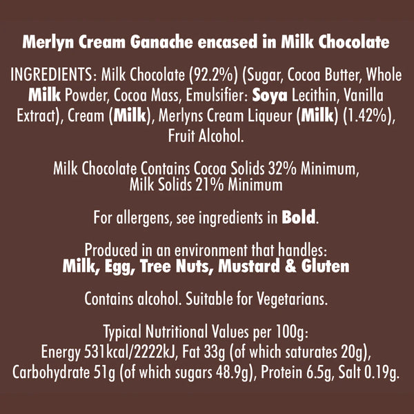 Wickedly Welsh - 'Merlyn Welsh Cream Liqueur Chocolates'