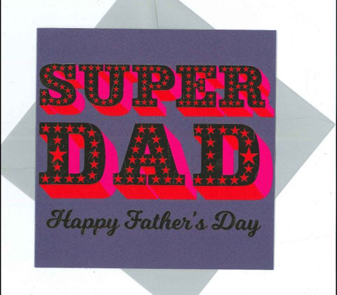 Father's Day greetings card - 'Super Dad' Design