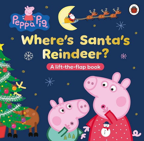 Llyfr codi-fflap Peppa 'Where's Santa's Reindeer'