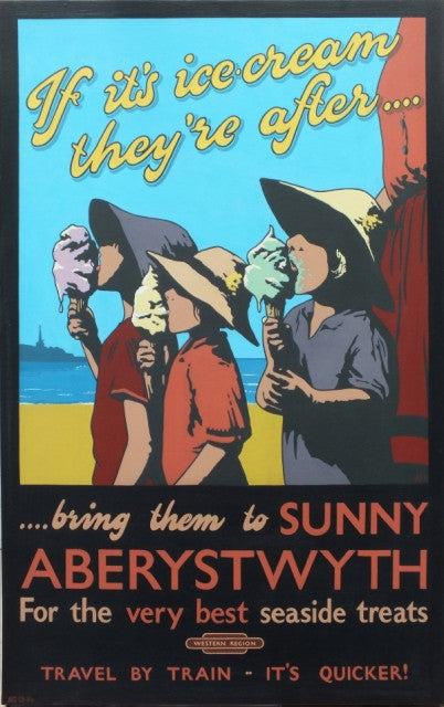 A G Cain - Unmounted retro print - If it's ice-cream they're after ....|A G Cain - Print heb eu mowntio - If it's ice-cream they're after .... - National Library of Wales Online Shop / Siop Arlein Llyfrgell Genedlaethol Cymru
