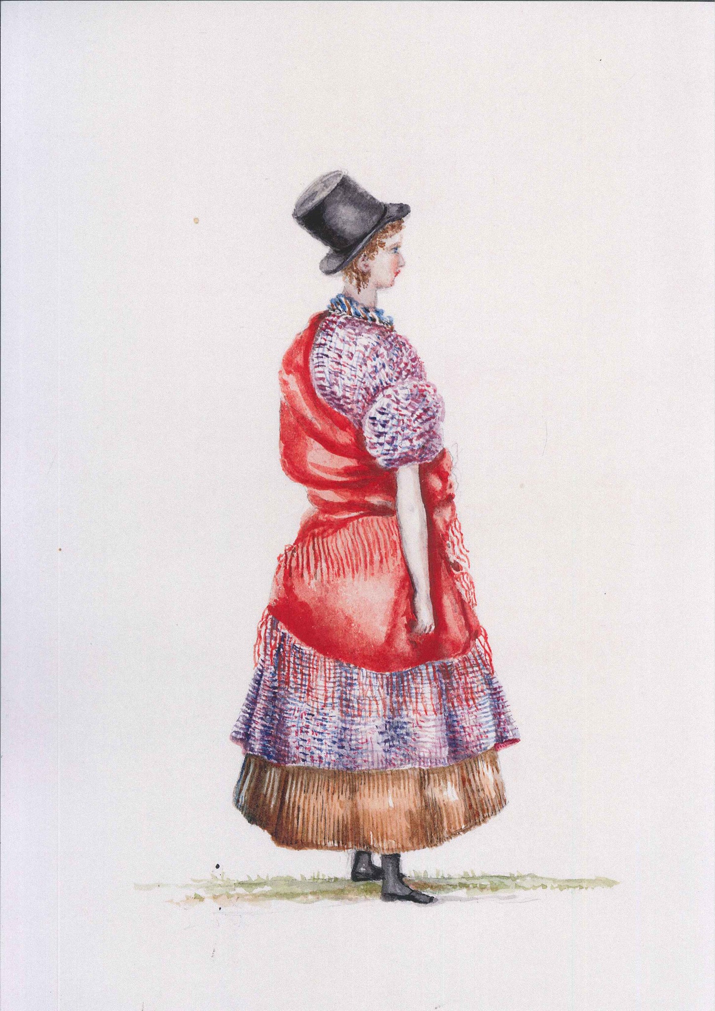 'Lady Llanover:  Cambrian Costumes No. 6' - Unmounted Print