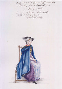 Print heb mownt 'Dull-Wisgoedd Cymru Lady Llanover, 1834 Rhif 8'