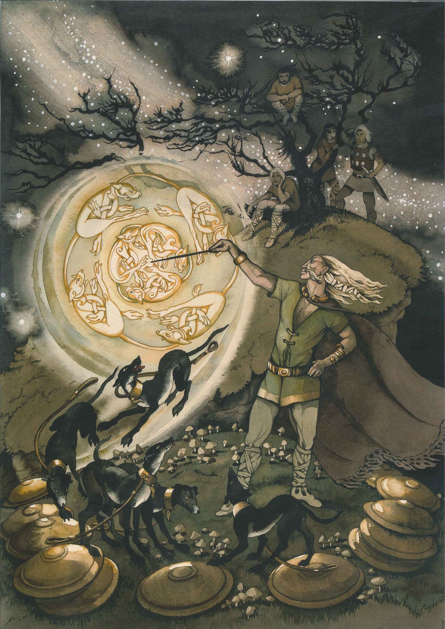 Mabinogion:  'Gwydion the Magician / Celfyddyd Gwydion [Gwydion y Dewin]' - Unmounted Print