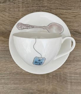 'Te Llwyd Iarll' (Earl Grey Tea) Cup and Saucer