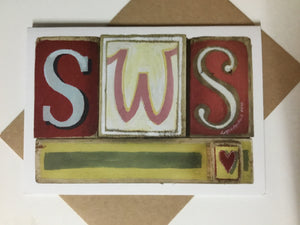 Individual Card 'Sws' by Lizzie Spikes
