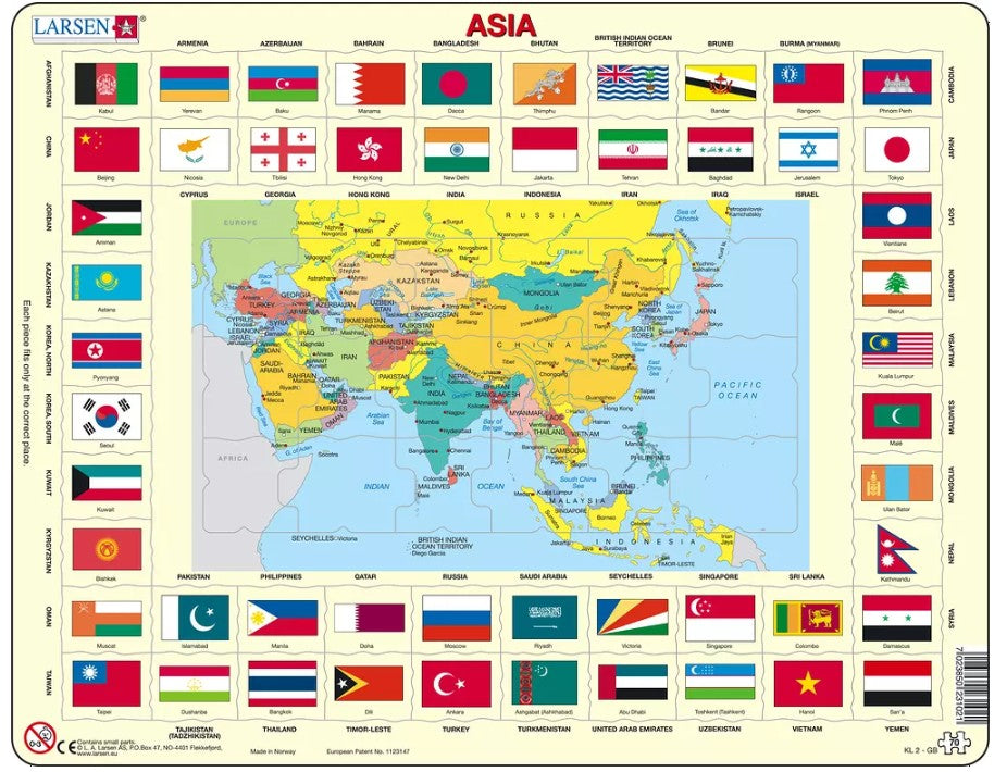 Map of Asia - Jigsaw Puzzle