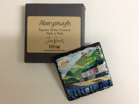 Slate coaster 'Aberystwyth' by Josie Russell