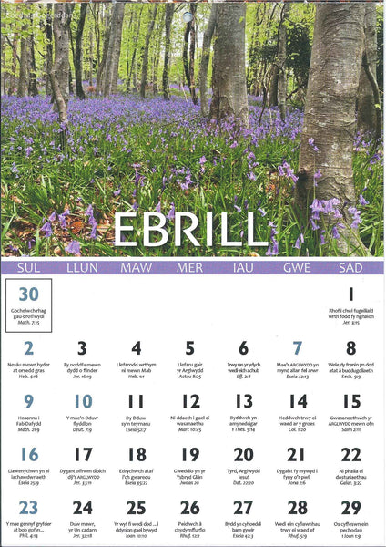 'Llewyrch i'm Llwybr' Calendr 2023 - Mudiad Efengylaidd Cymru