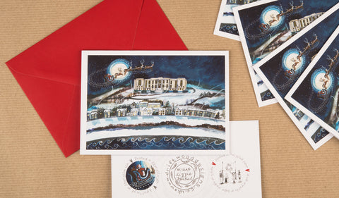 Lizzie Spikes - Pack of NLW Christmas cards|Lizzie Spikes - Pecyn o gardiau Nadolig LlGC - National Library of Wales Online Shop / Siop Arlein Llyfrgell Genedlaethol Cymru