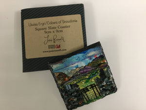 Slate coaster 'Colours of Snowdonia' (Boxed) by Josie Russell
