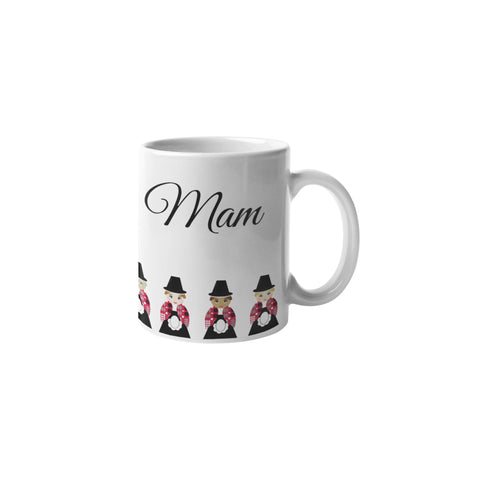 Mug - 'Welsh Lady Tapestry Design' (Mam)