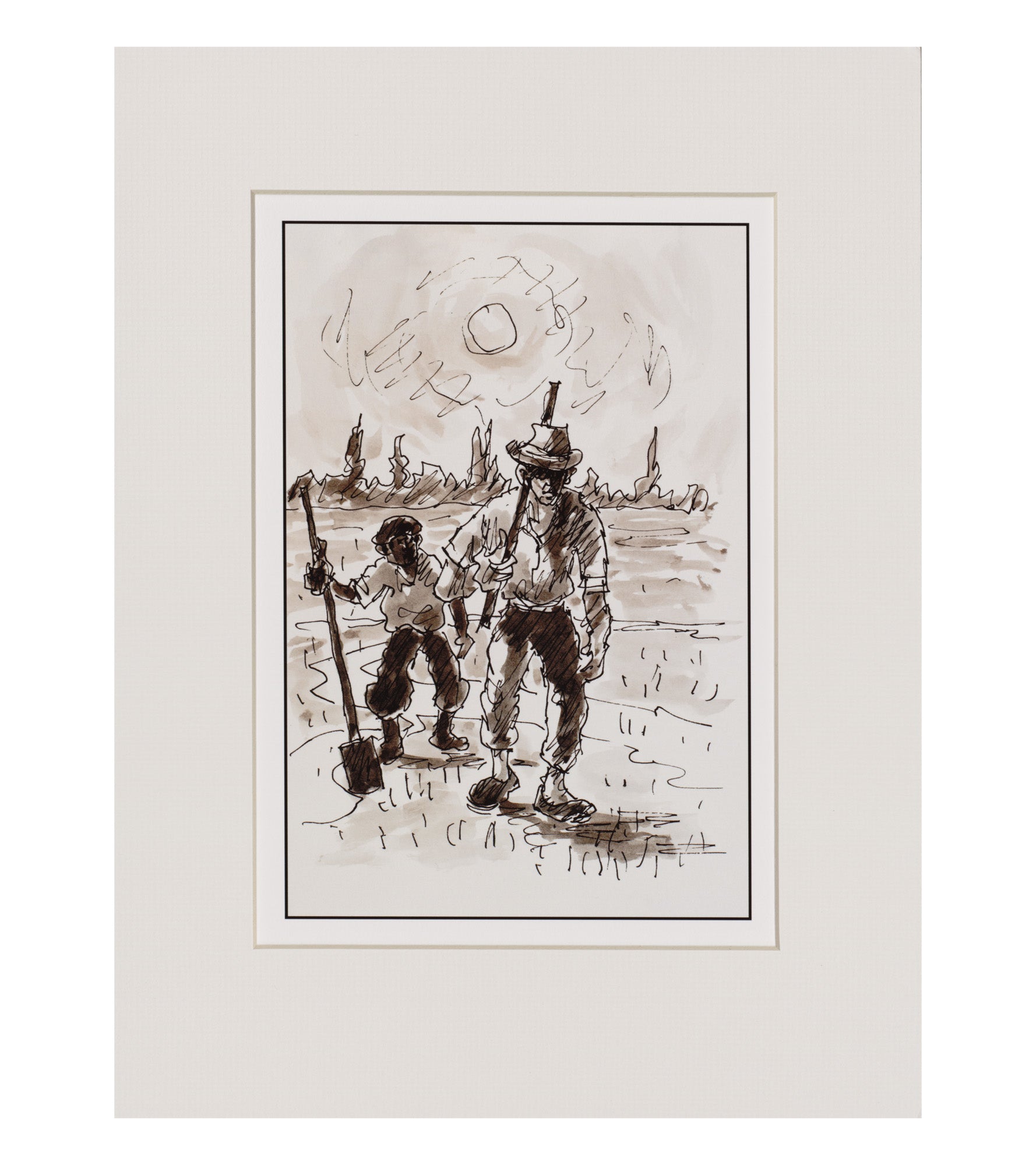 Farmers returning from work, Euros Hughes - Sir Kyffin Williams Print