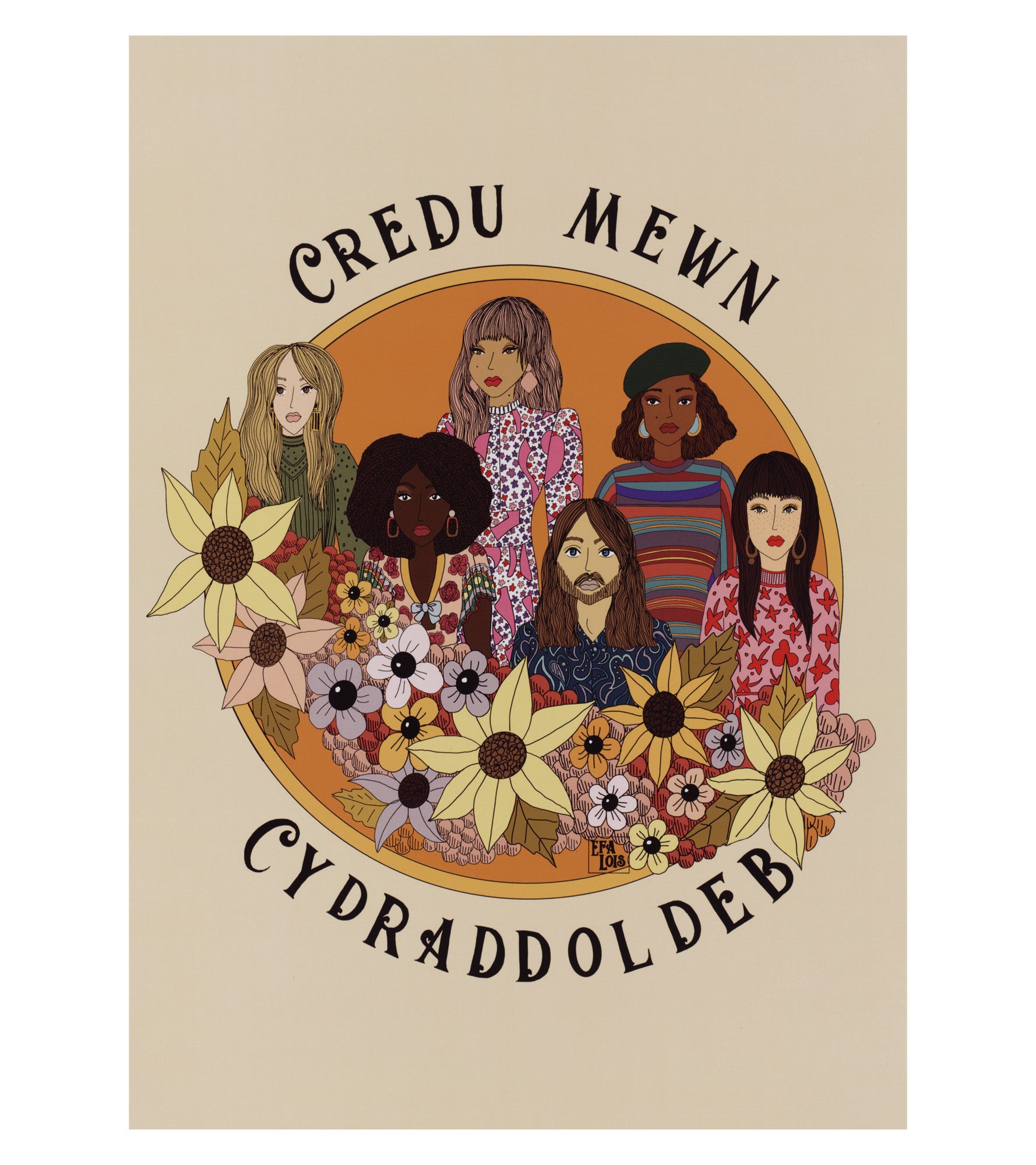 'Credu mewn Cydraddoldeb' (Believe in Equality) Poster by Efa Lois