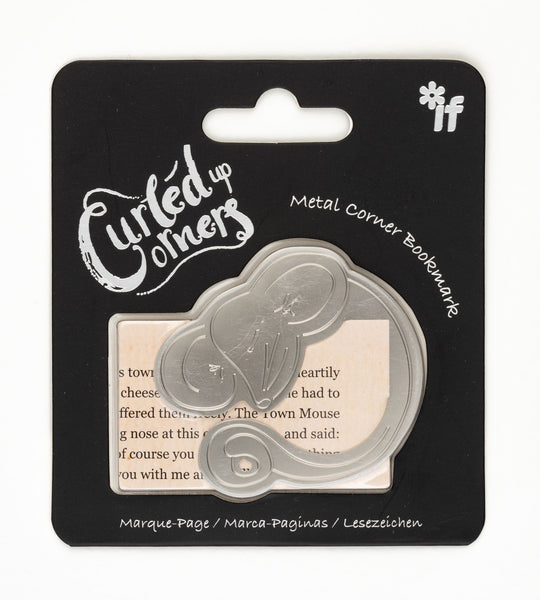 'Curled-up Corners' metal bookmark (sleeping owl)
