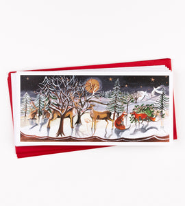 'Woodland Lantern' Christmas cards by Lizzie Spikes