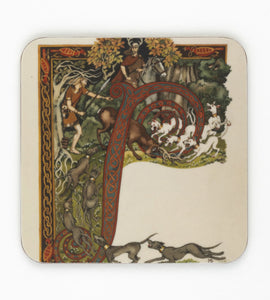 Mabinogion initial letter coaster 'Pwyll Pendefig Dyfed'