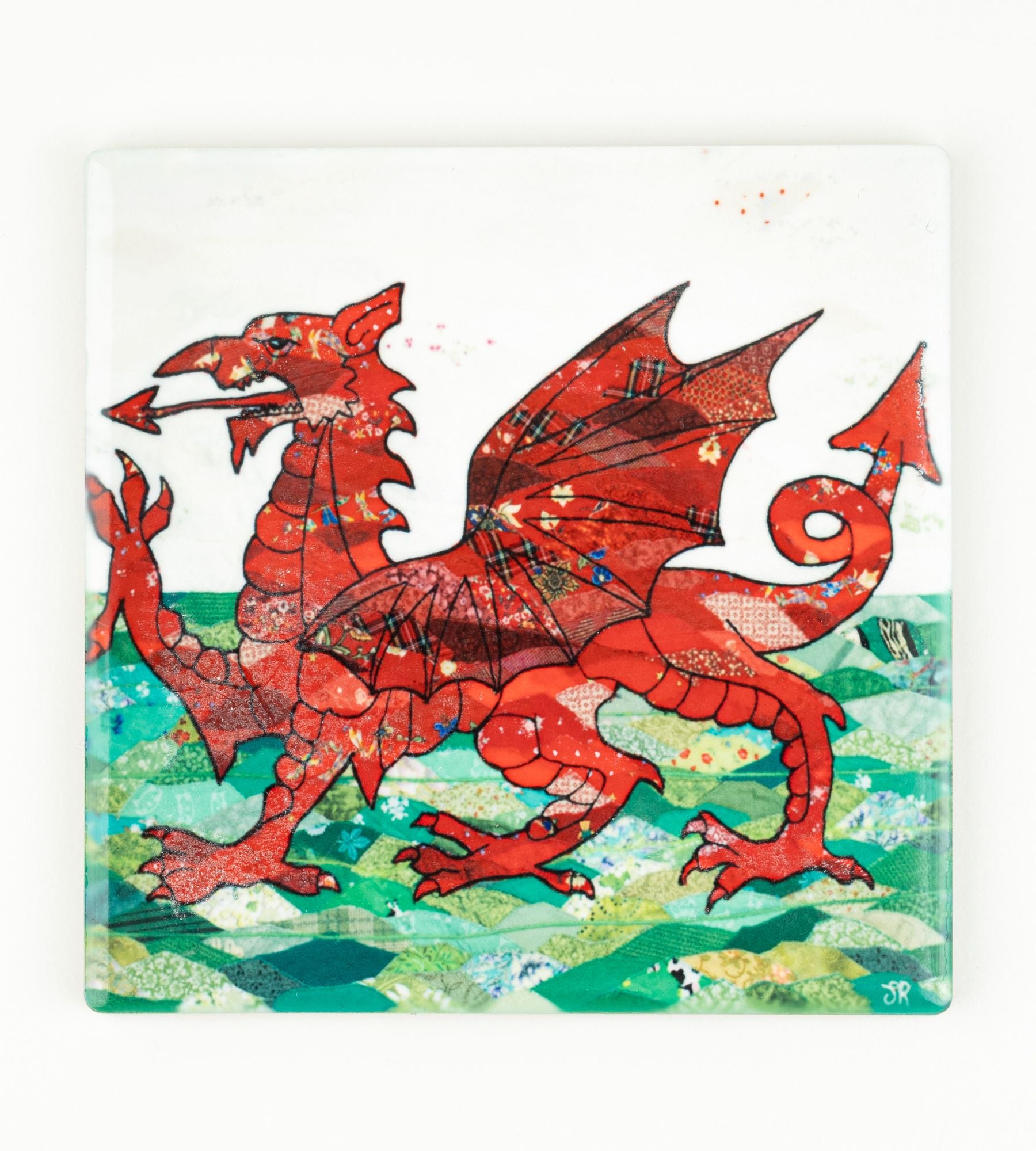 Ceramic Coaster 'Draig Goch/Red Dragon' by Josie Russell