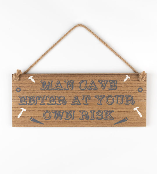 'Man cave' wooden hanging sign (2 varieties)