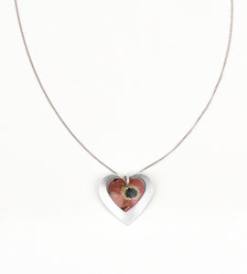 'Poppy' double heart necklace by The Kate Hamilton-Hunter Studio