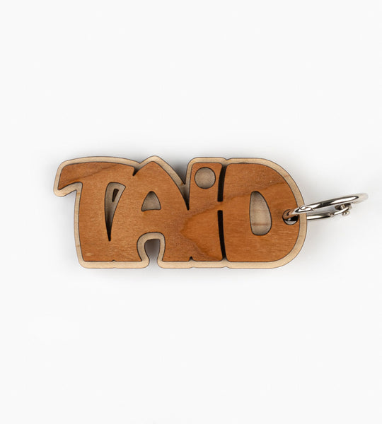 Wooden lettering keyring Taid or Tadcu