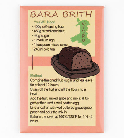 Bara Brith recipe fridge magnet