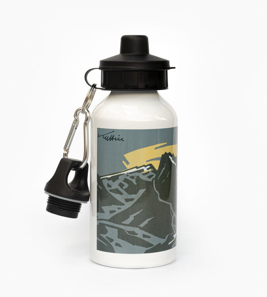 Aluminum water bottle 'Eryri' by Kyffin Williams