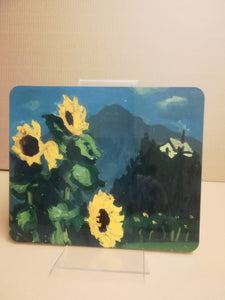 Sunflowers with mountains beyond - Sir Kyffin Williams Place Mat