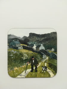 The Way to the Cottages - Sir Kyffin Williams Coaster