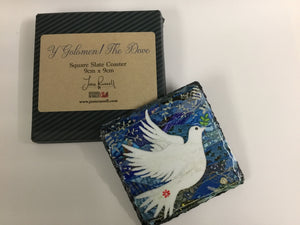 Slate coaster 'The Dove' by Josie Russell