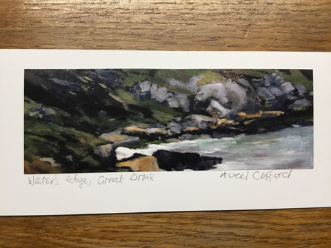 Greetings Card by Averil Rees 'Water's edge, Great Orme'