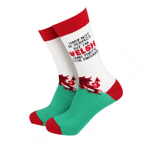 'I may not be perfect but I'm Welsh' Women's Socks