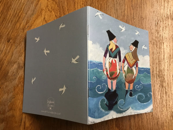 Small 'Paddling Welsh Ladies' Notebook by Lizzie Spikes